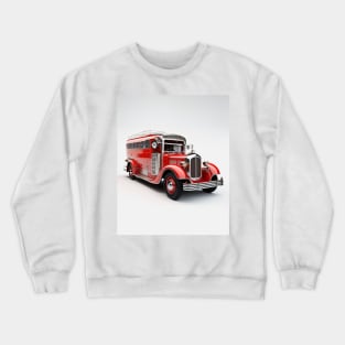 Art Deco Fire Truck Crewneck Sweatshirt